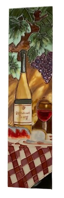 Wine Bottle Glass Decorative Ceramic Wall Tile New 4x16 Backsplash Gift Kitchen