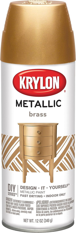Pintura en aerosol de latón metalizado de uso general Krylon 2204 de 12 oz