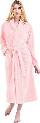 Women's bath robe light blue warm comfortable Adonna sz M Terry towel material
