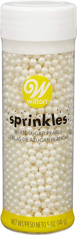 Sugar Pearls, White, 5 Oz, Non Toxic