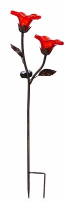 Evergreen Enterprises, Inc Solar Duo Flower Garden Stake Set of 3