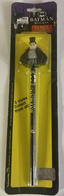 Rare Vintage 1991 Official BATMAN RETURNS~ The Penguin Pencil Topper BRAND NEW