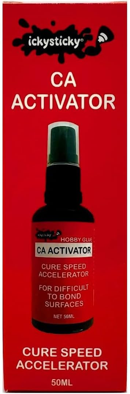 Hobby Glues Cure Speed CA Activator 50 Ml Premium Superglue Wood, Craft, Metal, Plastic, Model Kits, DIY, Home, Office