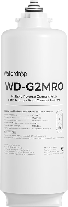 G2MRO Reverse Osmosis Filter for G2 G2MNR Systems Reduce PFAS