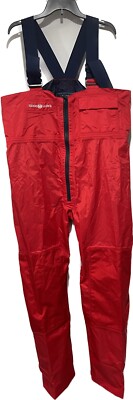 Henri Lloyd Sailing Bibs Hi Fit Overalls Mens Size Large Red PRISTINE