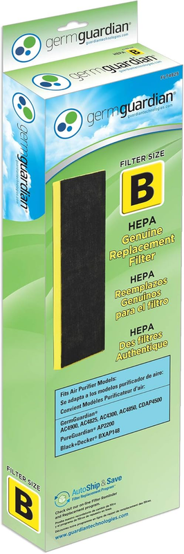 Germ Guardian FLT48252PK HEPA Genuine Air Purifier Replacement Filter B Multi-Pa
