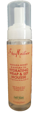 Shea Moisture Hydrating Wrap & Set Mousse Manuka Honey & Mafura Oil 7.5 Fl Oz