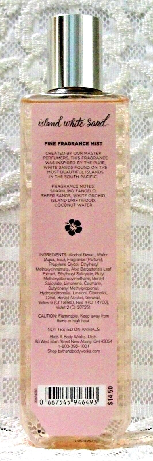 Bath & Body Works ~ ISLAND WHITE SAND ~ Fine Fragrance Mist 8 oz. ~ Ships Free!