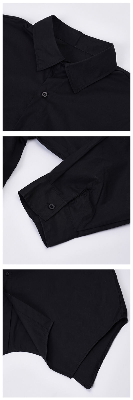 Mens Black Oversize Japanese irregular Long Sleeved Shirts Mens Black Oversize Japanese irregular Long Sleeved Shirts