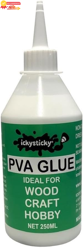 PVA Glue 250ml Non-Toxic Clear Drying Craft DIY Home Decor Woodworking Supplies