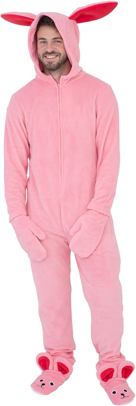 Briefly Stated Adult Unisex a Christmas Story Bunny Union Suit Pajama Costume