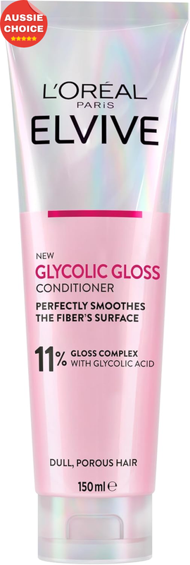 L'Oreal Elvive Glycolic Gloss Conditioner 150ml Shiny Hair Smooth All Types