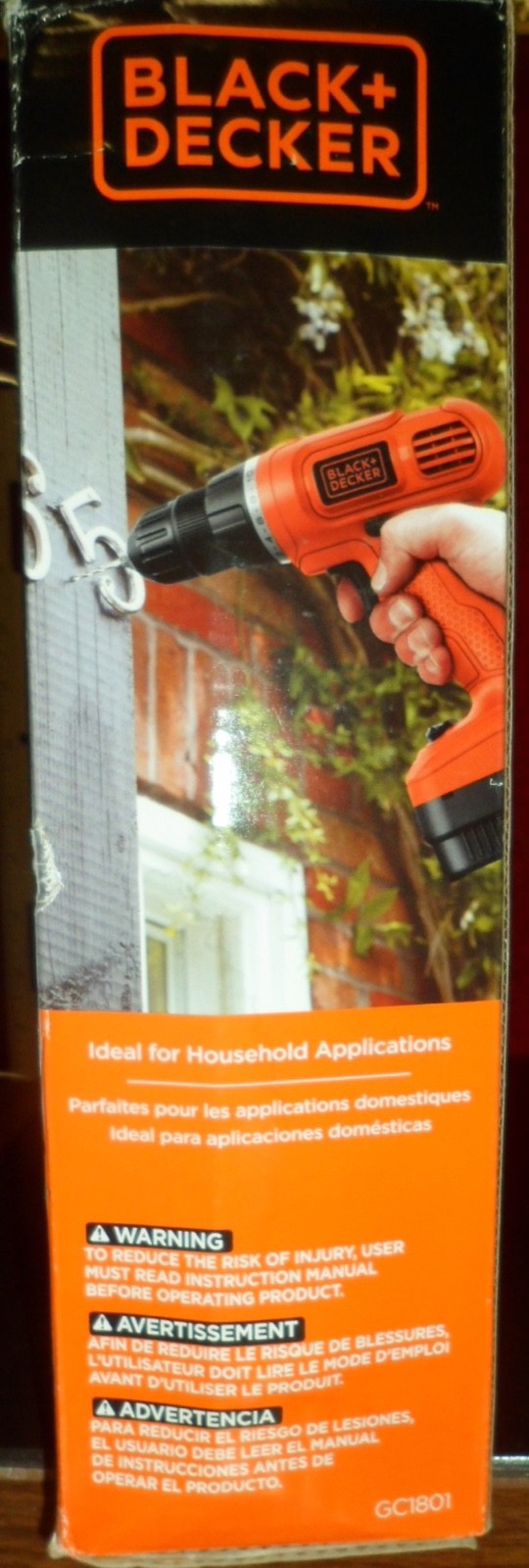 Cordless Drill-Driver Genuine BLACK+DECKER GC1801 18-Volt Ni-Cad Keyless Durable