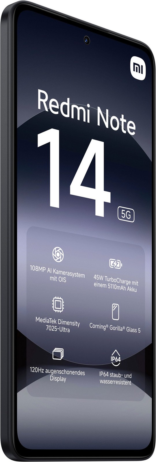 XIAOMI Smartphone Redmi Note 14 5G 6,67Zoll 256GB 108MP USB-C NFC schwarz B-WARE - Bild 3 von 9