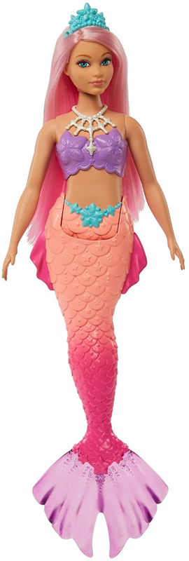 Barbie Dreamtopia Mermaid Doll with Curvy Body, Pink Hair, P