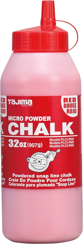 Micro Chalk - Red 32 Oz (907G) Ultra-Fine Snap-Line Chalk