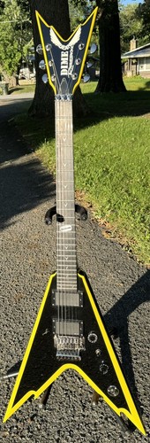 Dimebag Darrell Dime V ギター 2007 Dean Dimebag Darrell Signature Razorback V Black/Yellow