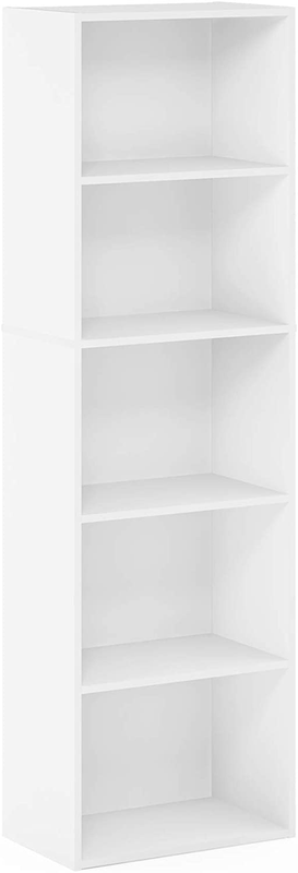 5-Tier Wood Bookcase Bookshelf Storage Shelving Cabinet Open Shelf Book Rack NEW