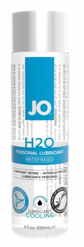 JO H2O Water Based Cooling Personal Lubricant, 4 Ounce Lube for Men, Women an...