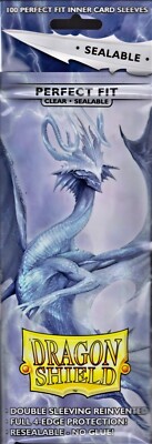 Dragon Shield Perfect Fit Inner Sleeves Sealable Clear brand new 100 ct package