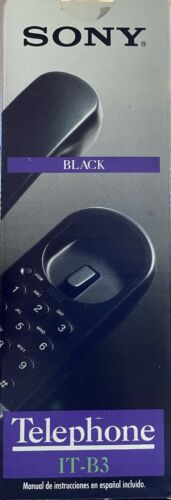 Vintage Sony IT-B3 Corded Telephone/Landline Single Line BLACK New
