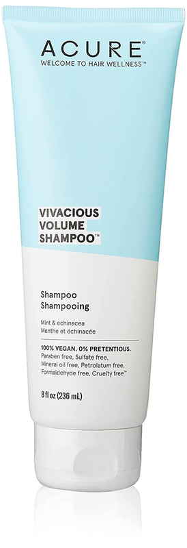 Acure Vivacious Volume Shampoo Echinacea 100% Vegan White/Blue Mint 8 Fl Oz