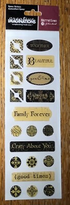 Creative Imaginations Epoxy Family Forever U & Me Beautiful Corners 3D Stickers