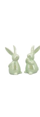 Osterhase Hase Rosa glänzend Figur Osterdekoration Deko Ostern Hase Dekoration