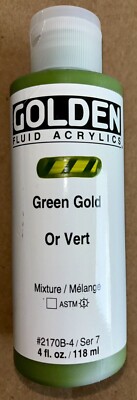 Golden Fluid Acrylics Paint Green Gold 4 fl oz 118 ml #2170B-4 Series 7 NEW Art