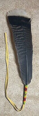 Native American Lakota Sioux Beaded Feather.