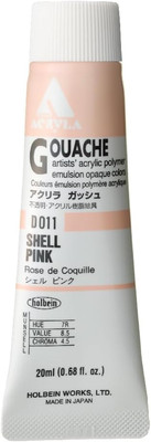 Acryla Gouache Artists Acrylic Polymer Emulsion, 20Ml Shell Pink (D011)