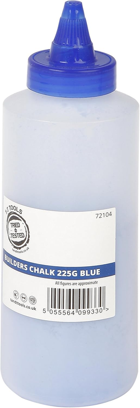 Builders Chalk Blue 225G Refill Powder Line Reel Easy Pour Spout Trade Tool