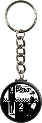 Keychain - The Beat 2 Tone Mod Ska Black And White Cover Art Key Ring #10235