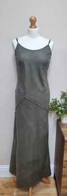 Primark Vintage Size 8 Linen Blend Midi Maxi Bias Cut Dress