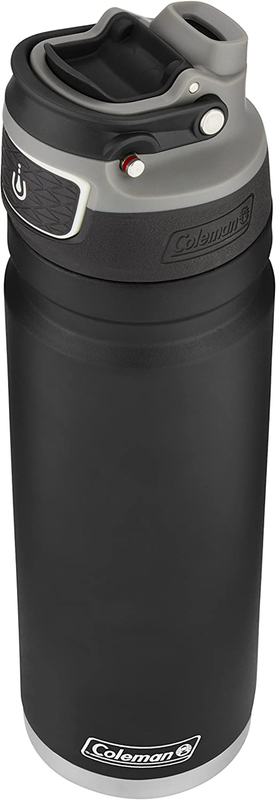 Coleman Freeflow Vacuum-Insulated Stainless Steel Water Bottle with Leak-Proof L