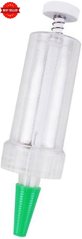 4.72In Mini Seed Seeder Syringe Dispenser, Adjustable Plastic Manual Seeder for