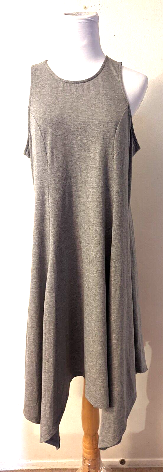 Torrid sz 0 Midi Trapeze Dress sleeveless tank gray Torrid sz 0 Midi Trapeze Dress sleeveless tank gray