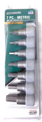 Masterforce MF58667 7 Piece 3/8'' Drive Metric Hex Bit Socket Set 6 Point USA