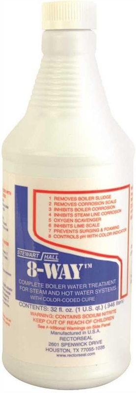 8-Way 68712 Hot Water Systems Cure and Cleaner, Light Weight, HVAC, 1 Quart