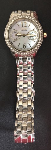 Citizen Eco Drive Ladies L Mother-Of-Pearl Two Tone Stainless Watch GN-4W-S-9