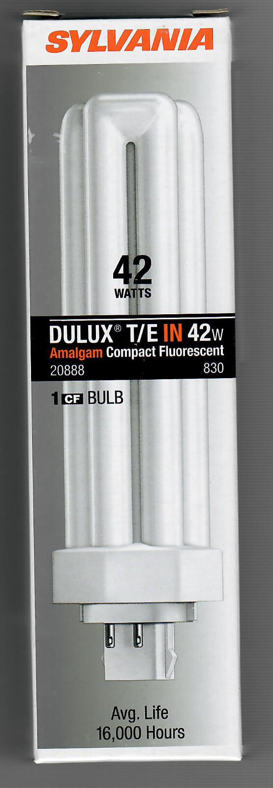 Ｔ＊Ｔ Sylvania 20888 Compact Fluorescent 4 Pin Triple Tube 3000K