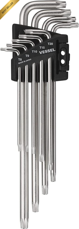 Tamper-Proof TORX L-Key Wrench 9PC. Set No.8509Txhu 8509TXHU