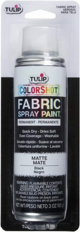 Tulip ColorShot Instant Fabric Color 3oz dyeing desing Spray Paint Black
