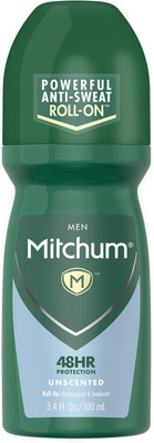 Mitchum Antiperspirant Deodorant Roll on for Men, 48 Hr Protection, Dermatologis