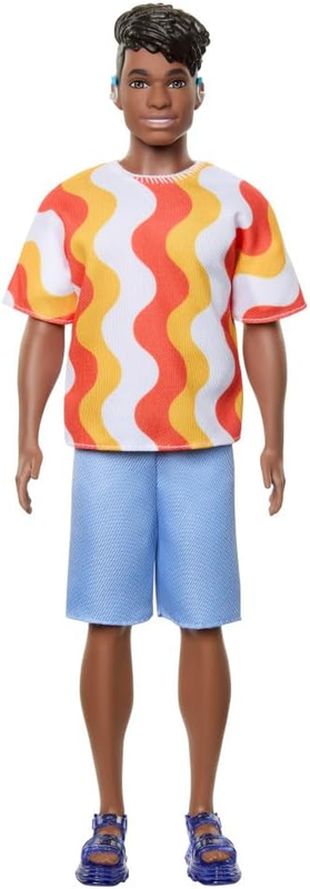 Fashionistas Ken Doll #220 with Behind-The-Ear Hearing Aids & Broad Body Wearing