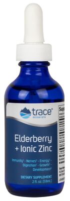 Trace Minerals Liquid Ionic Elderberry + Ionic Zinc 2 унции жидкости