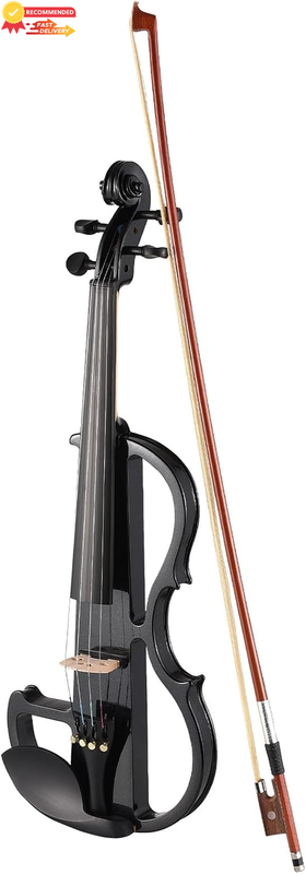 4/4 Silent Electric Violin with Hard Case, Headphones & Audio Cable - Beginner F