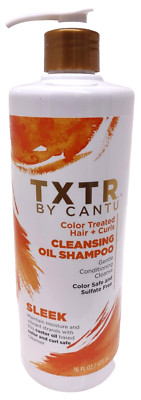 ( Lot 4) TXTR By Cantu Hair & Curls Sleek Cleansing Oil Shampoo Color Safe 16 Oz
