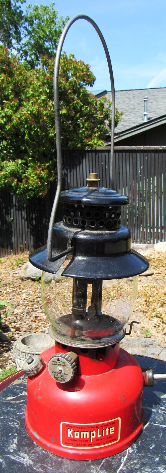 Vintage 50s Red & Black American Gas Machine Kamplite