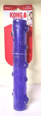 Kong Squeezz  Large Squeaky Dog Toy Puncture Proof Fetch Stick 11'' PURPLE